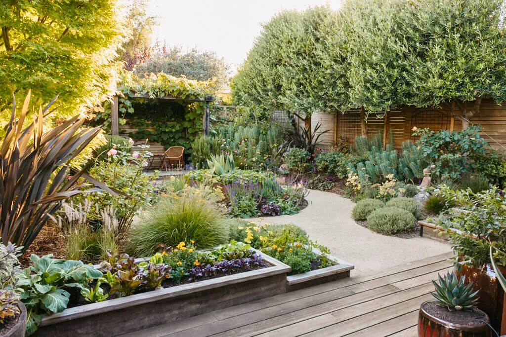 Jardin après